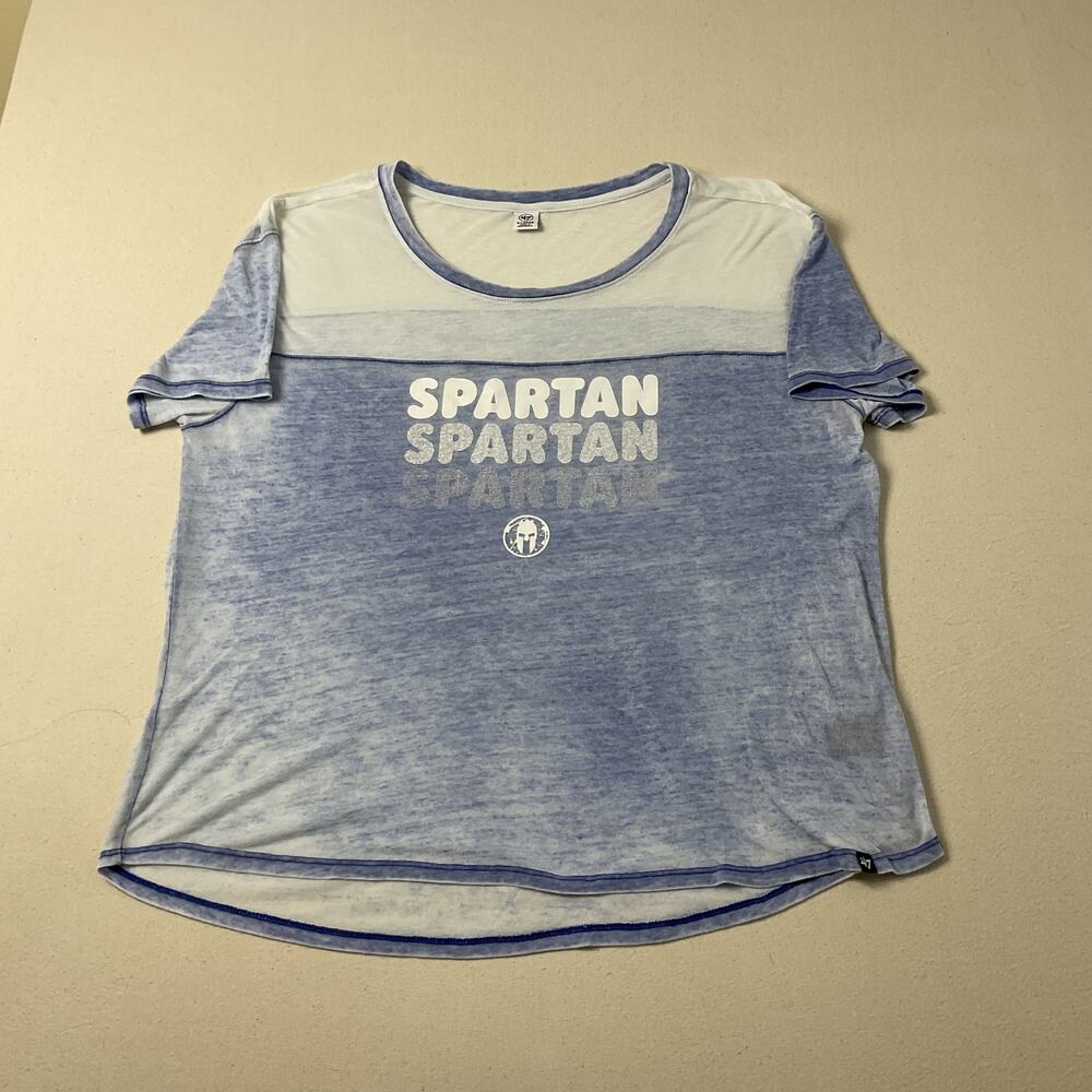 47 Spartan Short Sleeve burnout T Shirt Womens XL